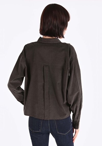 Image de Chemise À Manches Longues Anthracite    Femme