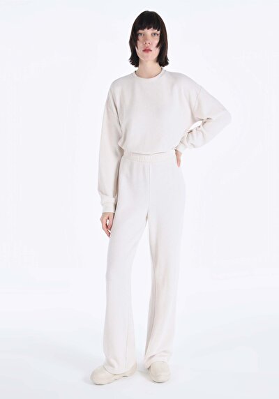 Image de Pantalon De Survêtement Ecru  Femme