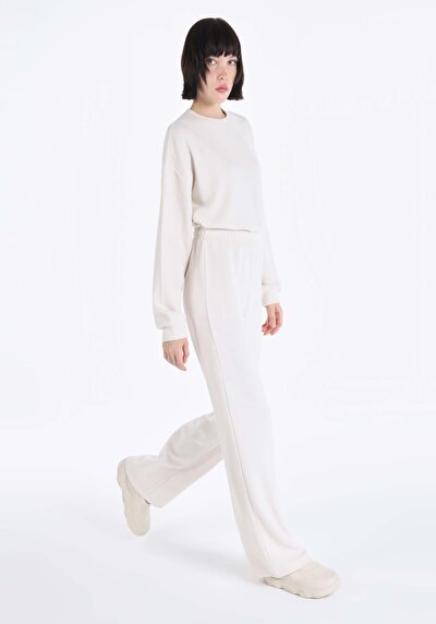 Image de Pantalon De Survêtement Ecru  Femme