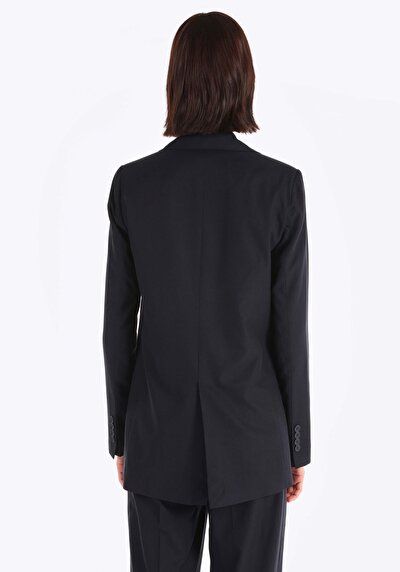 Afficher les détails de Veste De Blazer Marine Regular Fit Manches Longues  Femme