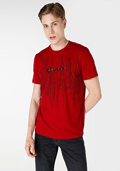 Image de T-shirt À Manches Courtes Rouge Regular Fit  Homme