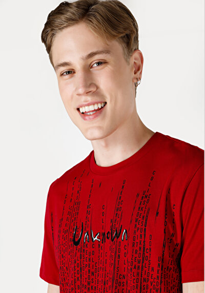 Image de T-shirt À Manches Courtes Rouge Regular Fit  Homme