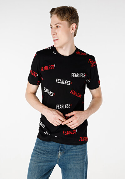 Image de T-shirt À Manches Courtes Noir Regular Fit Homme