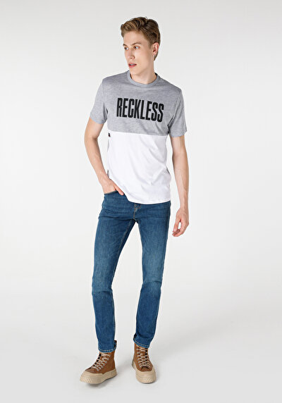Image de T-shirt À Manches Courtes Gris Regular Fit Homme