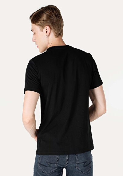 Image de T-shirt À Manches Courtes Noir Regular Fit Homme
