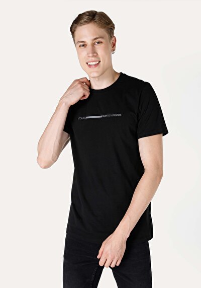 Image de T-shirt À Manches Courtes Noir Regular Fit Homme