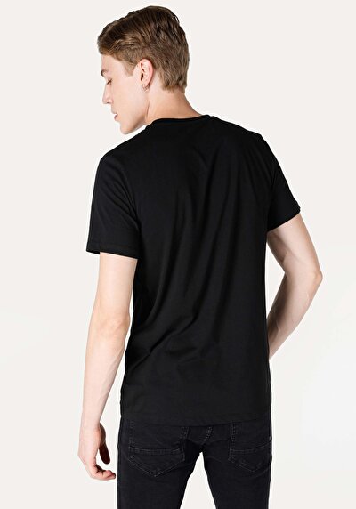Image de T-shirt À Manches Courtes Noir Regular Fit Homme