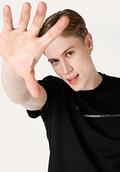 Image de T-shirt À Manches Courtes Noir Regular Fit  Homme