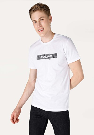 Image de T-shirt À Manches Courtes Blanc Regular Fit Homme