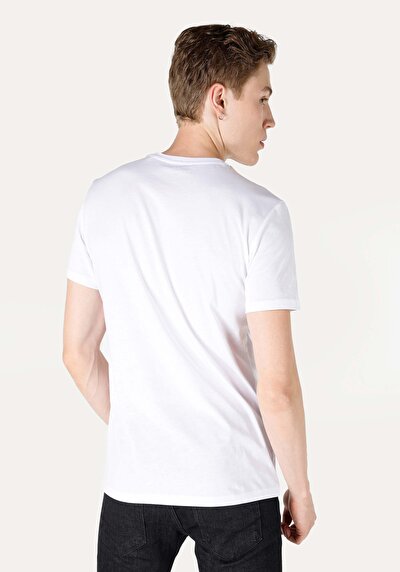 Image de T-shirt À Manches Courtes Blanc Regular Fit  Homme