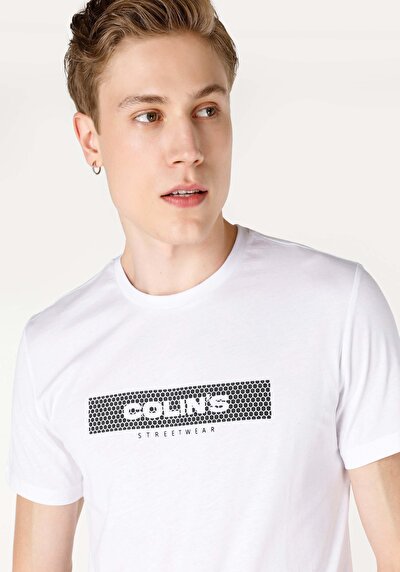 Image de T-shirt À Manches Courtes Blanc Regular Fit  Homme