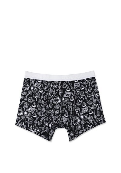 Image de Sous-vêtements Noir Modern Fit Imprimé Homme