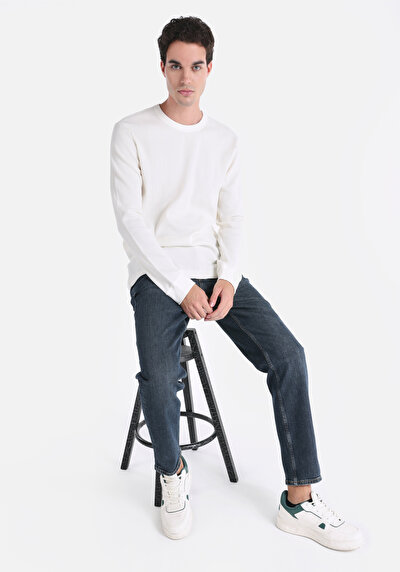 Image de T-shirt À Manches Longues Ecru Regular Fit  Homme