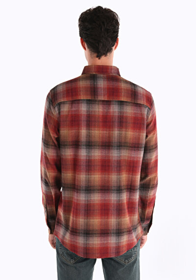 Image de Chemise À Manches Longues Marron Homme