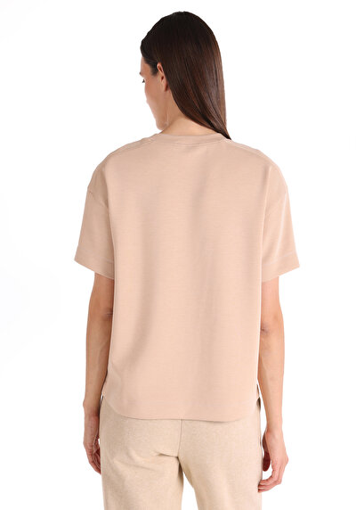 Image de T-shirt À Manches Courtes Beige Regular Fit  Femme