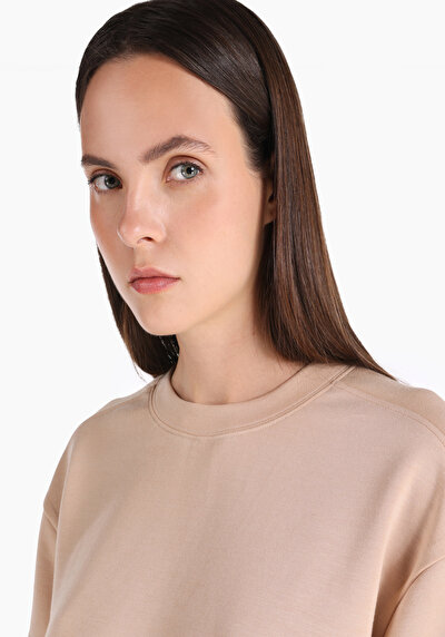 Image de T-shirt À Manches Courtes Beige Regular Fit  Femme