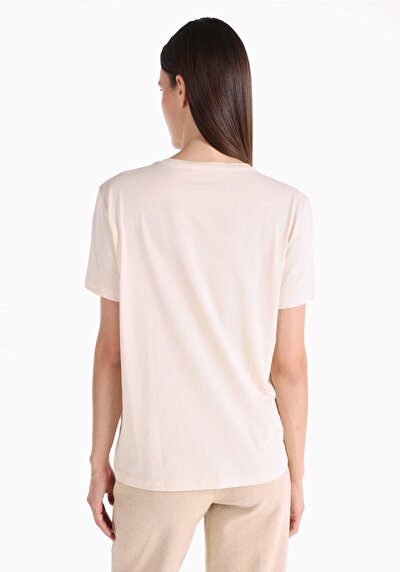 Image de T-shirt À Manches Courtes Blanc Regular Fit Femme