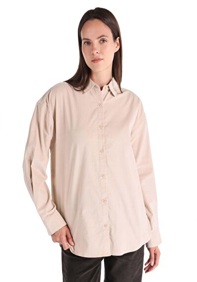 Image de Chemise À Manches Longues Beige Regular Fit Femme
