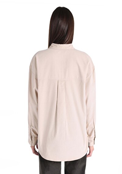 Image de Chemise À Manches Longues Beige Regular Fit Femme