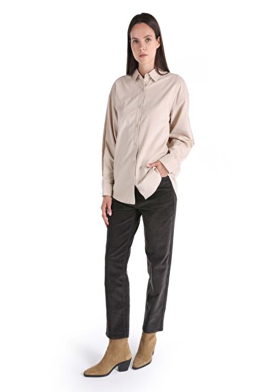 Image de Chemise À Manches Longues Beige Regular Fit Femme