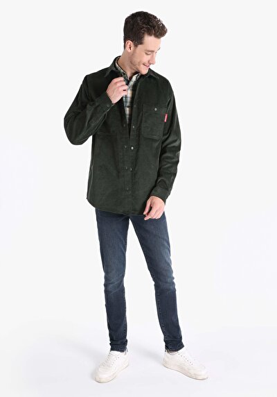 Image de Chemise À Manches Longues Vert Homme