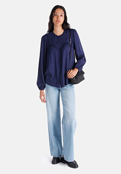 Image de Chemise À Manches Longues Marine Regular Fit Femme