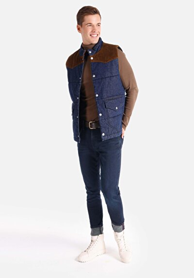 Image de Gilet Bleu Regular Fit Homme