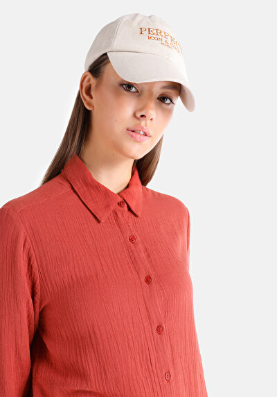Image de Chemise À Manches Longues Marron Regular Fit   Femme