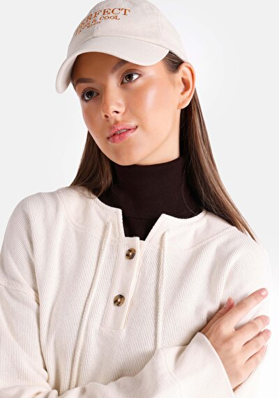 Image de T-shirt À Manches Longues Ecru Regular Fit  Femme