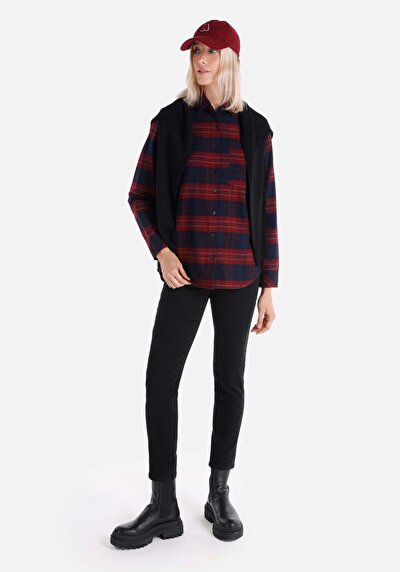 Image de Chemise À Manches Longues Bordeaux    Femme
