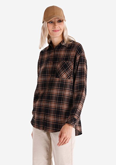 Image de Chemise À Manches Longues Marron    Femme
