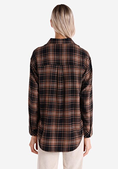 Image de Chemise À Manches Longues Marron    Femme