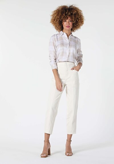 Image de Chemise À Manches Longues Beige Regular Fit   Femme