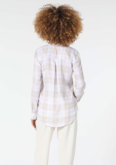 Image de Chemise À Manches Longues Beige Regular Fit Femme