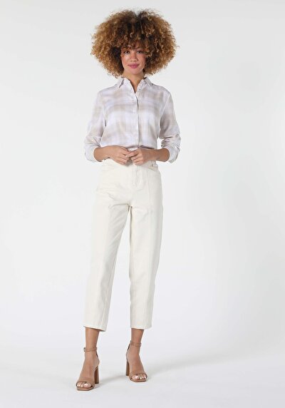 Image de Chemise À Manches Longues Beige Regular Fit Femme