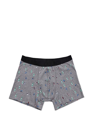 Image de Sous-vêtements Gris Modern Fit Imprimé Homme