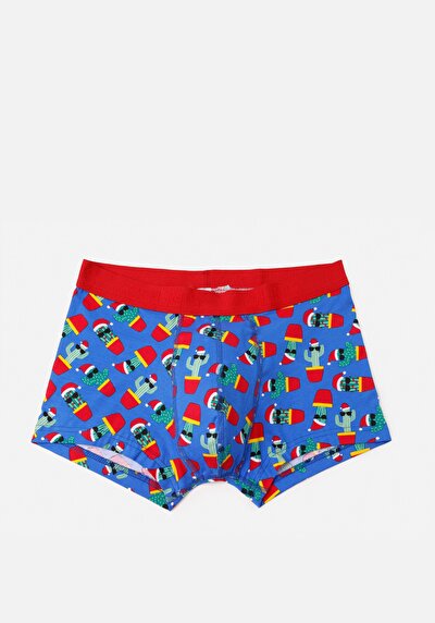 Afficher les détails de Sous-vêtements Bleu Modern Fit Imprimé Homme