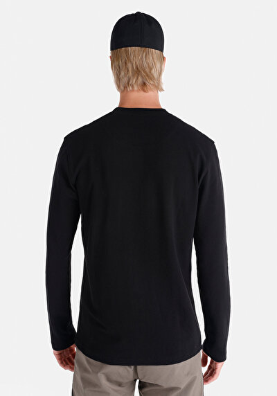Image de T-shirt À Manches Longues Noir Regular Fit Homme