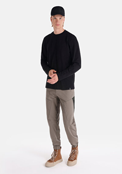 Image de T-shirt À Manches Longues Noir Regular Fit Homme