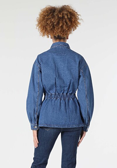Afficher les détails de Veste De Blazer Bleu Oversize Fit   Femme
