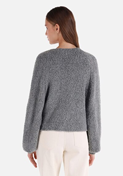 Image de Cardigan Tricot Gris Regular Fit Femme