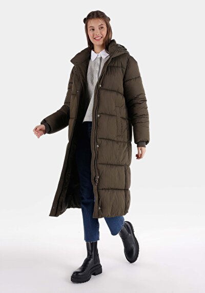 Image de Manteau Kaki Regular Fit Femme