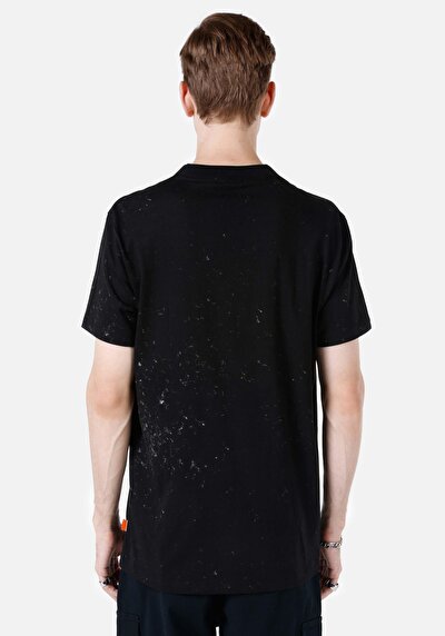 Image de T-shirt À Manches Courtes Noir Comfort Fit Imprimé Homme
