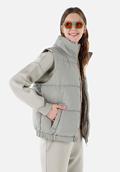 Afficher les détails de Gilet Vert Regular Fit Femme
