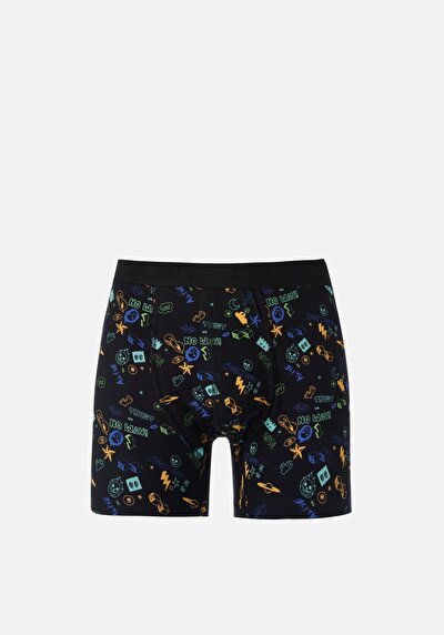 Image de Sous-vêtements Noir Modern Fit Imprimé Homme