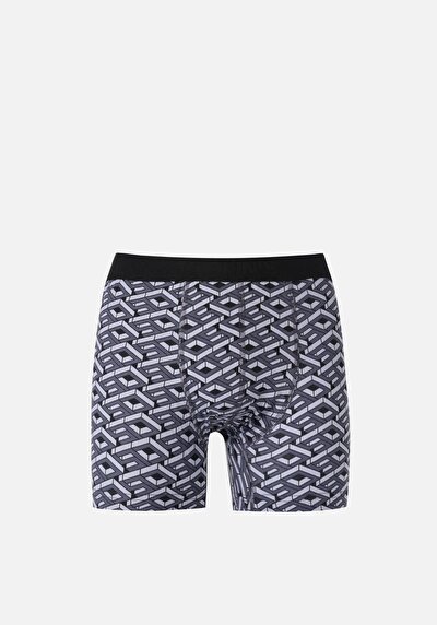 Image de Sous-vêtements Gris Modern Fit Imprimé Homme