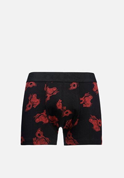 Image de Sous-vêtements Noir Modern Fit Imprimé Homme