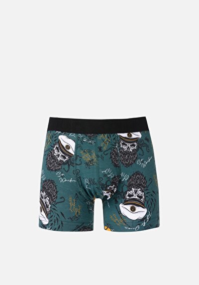 Image de Sous-vêtements Vert Modern Fit Imprimé Homme