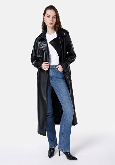 Afficher les détails de Veste Pu Noir   Regular Fit Femme