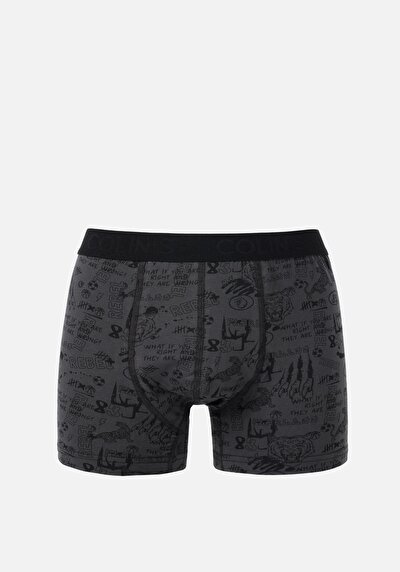 Image de Sous-vêtements Anthracite Modern Fit Imprimé Homme
